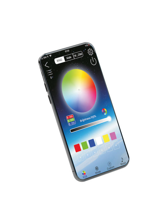 Ibiza Sound LED Φωτιστικό Δαπέδου Υ100εκ. με RGB Φως Μαύρο