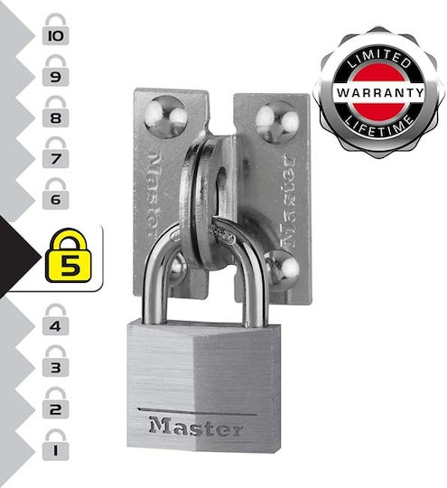Master Lock Aluminium Vorhängeschloss Messing mit Schlüssel 40mm Silver 2Stück