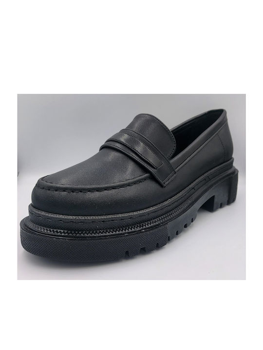 WOMEN'S MOCCASINS IN BLACK COLOR, CODE: 28726