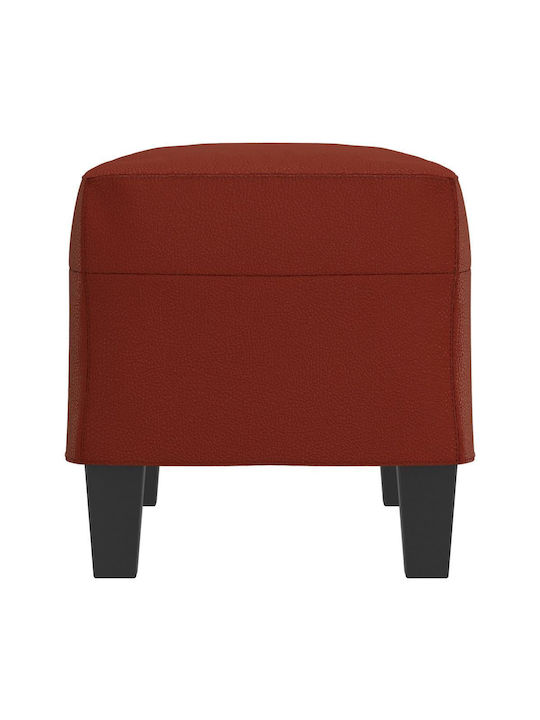 Burgundy Fabric Upholstered Bench Stool 70x35x41cm