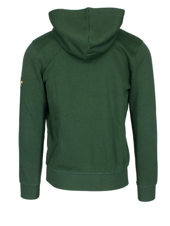 Beverly Hills Polo Club Men's Sweatshirt Jacket with Hood and Pockets Green