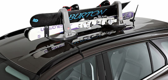 Fabbri Kolumbus Ski & Board Magnetic Car Ski Mounts Suitable for 2 Ski Pairs or 1 Snowboard