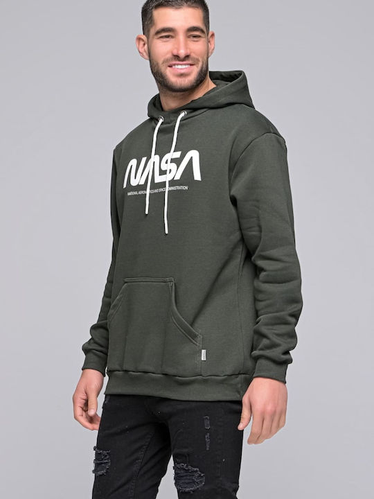 Bodymax Men's Sweatshirt with Hood and Pockets Khaki