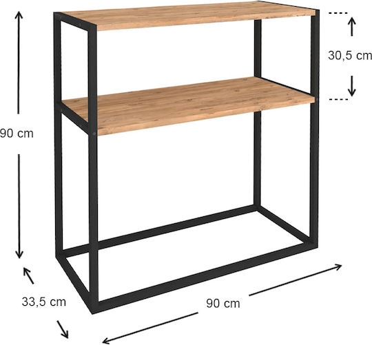 Castel Konsolentisch Holz GP041-0018 2 M90xB33.5xH90cm