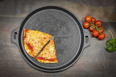 Kazis Baking Plate Pizza with Cast Iron Grill Surface 40x40cm