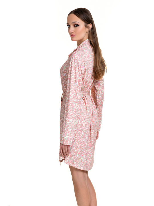 Miss Rosy Winter Damen Baumwolle Robe Rosa