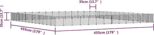 vidaXL Rodent Cage Rodent Cage with 52 Panels & Black Door 35x35x