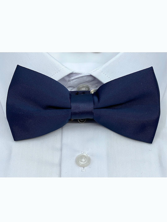 Legend Accessories Silk Bow Tie Set with Pochette Blue Legend