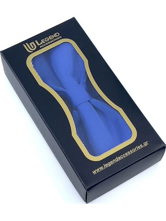 Legend Accessories Комплект Сатенена папионка с кърпа Legend Blue Royal