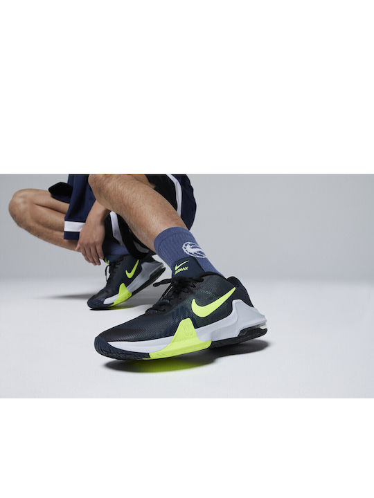 Air Max Impact 4 Χαμηλά Μπασκετικά Παπούτσια Black / Armory Navy / Pure Platinum / Volt