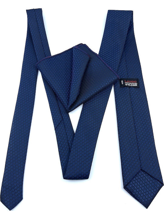 Legend Accessories Herren Krawatten Set Monochrom in Blau Farbe