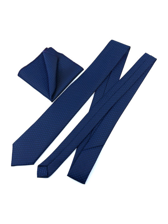 Legend Accessories Herren Krawatten Set Monochrom in Blau Farbe