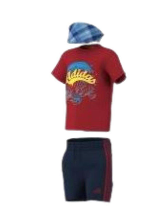 adidas Kids Clothing Sets with Shorts Red 3 Pieces