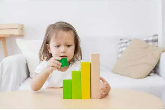 Plan Toys Cuburi De Construit De Sortare Din Lemn Pentru 1.5+ Ani 5 Bucăți