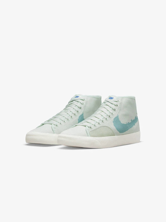 Nike SB Blazer Court Mid Premium Boots Barely Green / Sail / Boarder Blue