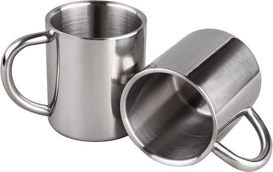 Koupakoupa ΑΕΚ Κούπα Μεταλλική Ασημί 300ml