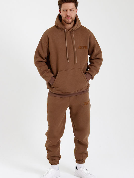 Herren-Sweatpants-Set Braun
