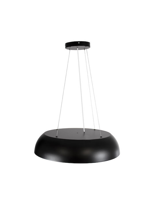 GloboStar Anatolia Lumină Suspendată Neagră LED cu Lumină Bianco Reglabilă 66.5x66.2x12.5cm