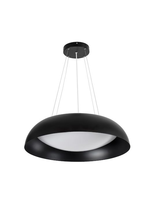 GloboStar Anatolia Lumină Suspendată Neagră LED cu Lumină Bianco Reglabilă 66.5x66.2x12.5cm