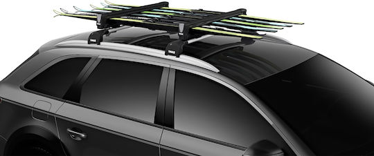 Thule Snowpack B Car Ski Mounts 50cm Suitable for 4 Ski Pairs or 2 Snowboards