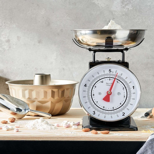 Give Me More Analog Kitchen Scale with Bucket Up to 5kg Black