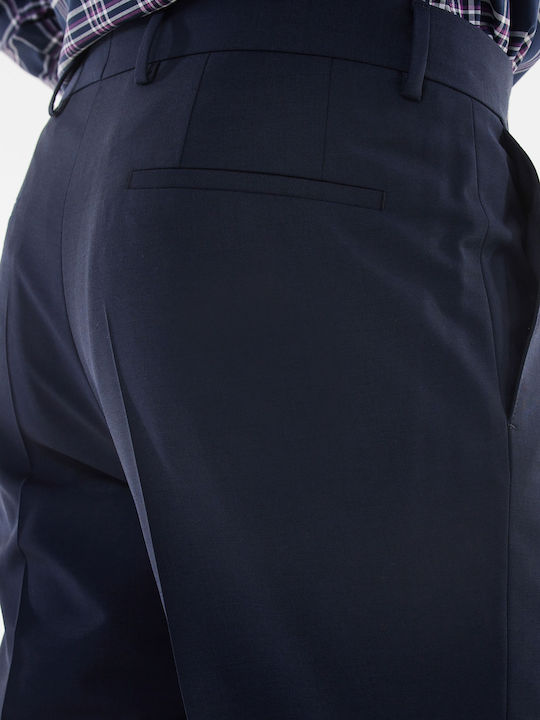 H Genius Παντελόνι Chino Ελαστικό σε Slim Εφαρμογή Navy Μπλε