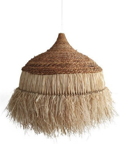 HomeMarkt Висящо Осветително Тяло Бежов Бохо с въже за Цокъл E27 36x46см.