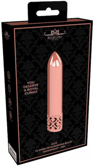 Shots Royal Gems Glitz Vibrator Bullet 10cm Rose Gold