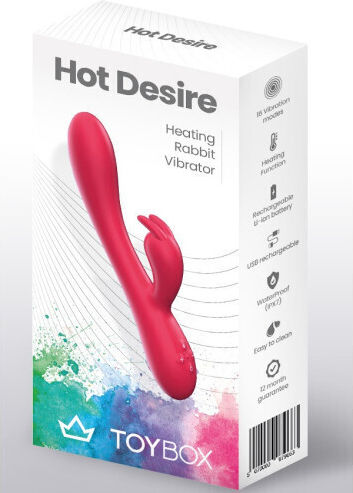 ToyBox Hot Desire Mini Δονητής Rabbit 19cm Red
