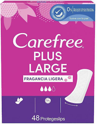 CareFree Plus Large Panty Liners Light Scent for Heavy Flow 3 Drops 28pcs & 20pcs