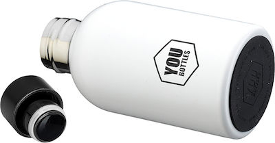 YouBottles Bottle Thermos Stainless Steel White 300ml