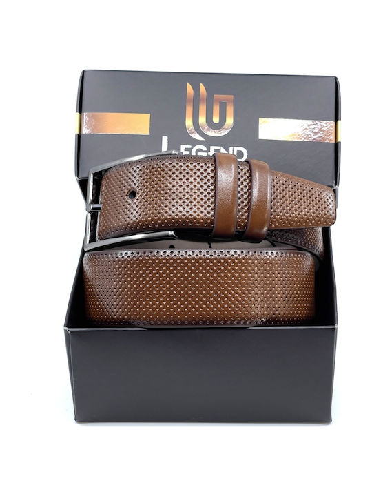 LGD-2033 Men's Belt Leather Tabac Brown