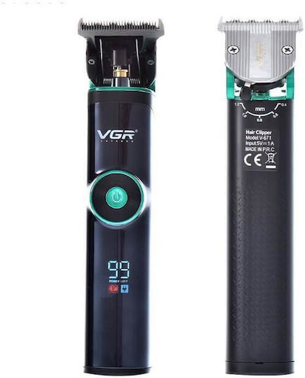 VGR Professional Rechargeable Hair Clipper Blue V-671