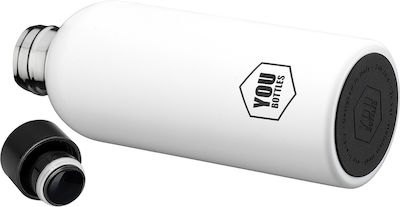 YouBottles Bottle Thermos Stainless Steel White 500ml