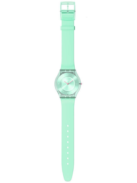 Swatch Pastelious Дамски Часовник 34мм Кварцов със Син Каучуков Каишка