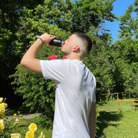 Cool'NMore Jet Бутилка Термос Неръждаема Стомана Без BPA 750ml Черна с Мундщук Сламка Примка и Дръжка