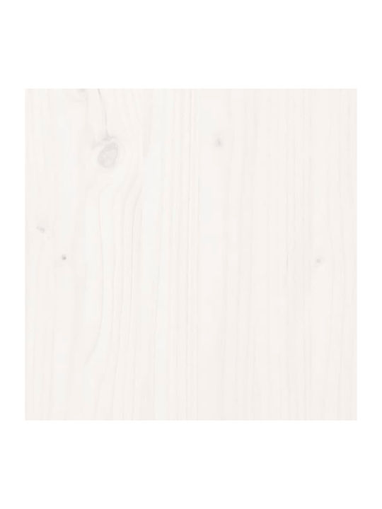 Rectangular Central Coffee Table Made of Solid Wood with Lifting Mechanism White W100xD50xH35cm