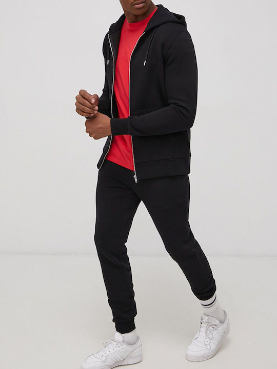 Sweatshirt Fleece with Hood Black