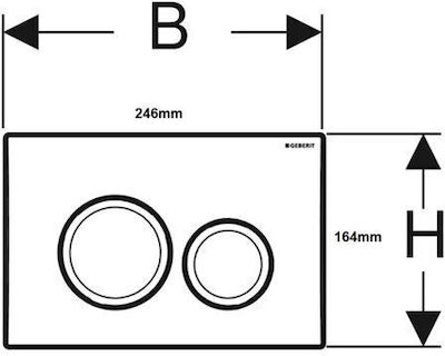 Geberit Delta 20 Spülplatten für Toiletten Doppelspülung 115.127.21.1