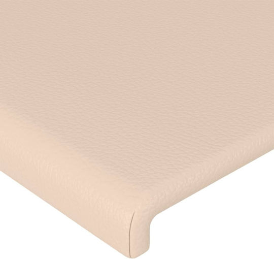 vidaXL Tăblie De Pat Din Piele Sintetică Culoare Capuccino 100x78cm