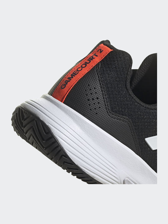 adidas Gamecourt 2.0 Men's Tennis Shoes for Hard Courts Core Black / Cloud White / Solar Red