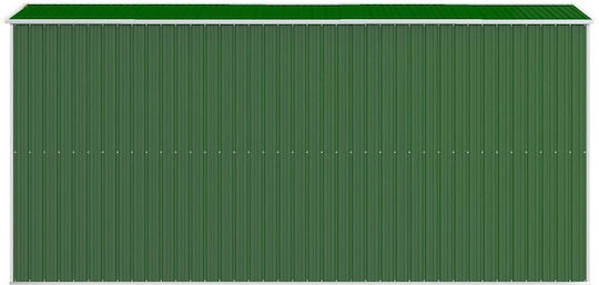 Metallic Garden Shed Galvanized Green with Air Vents L1.92xW4.4xH2.23m