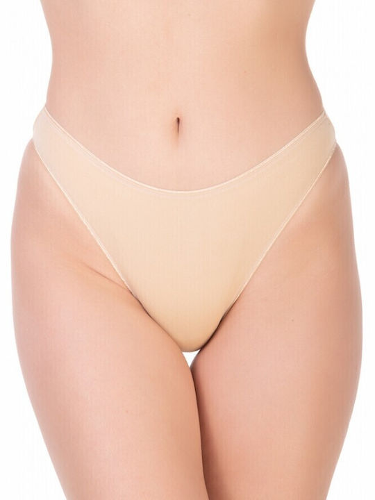 Fay Lingerie Baumwolle Hochtailliert Damen Brasilien Beige