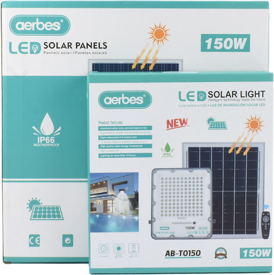 Aerbes Στεγανός Ηλιακός Προβολέας LED 150W IP66