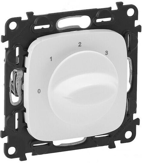 Legrand Valena Allure 7551 Recessed Rotary Switch Ventilation without Frame White
