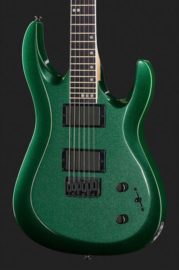 Harley Benton R-446 Σετ Ηλεκτρική Κιθάρα ST Style με HH Διάταξη Μαγνητών Green Metallic με Θήκη