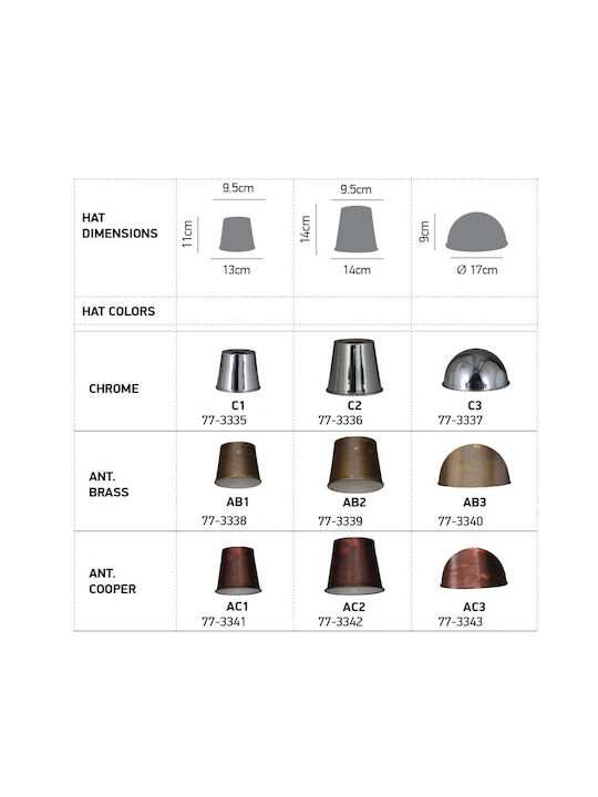 Home Lighting Καπέλο Φωτιστικού 14x14εκ.