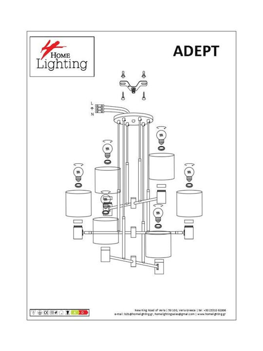 Home Lighting Gray Lampshade Chandelier Home Lighting Gray Lampshade Chandelier