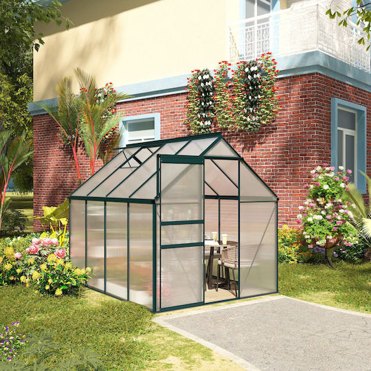Outsunny Seră De Grădină Tip Casă Cu Ramă Metalică 1.9x2.53x1.99m