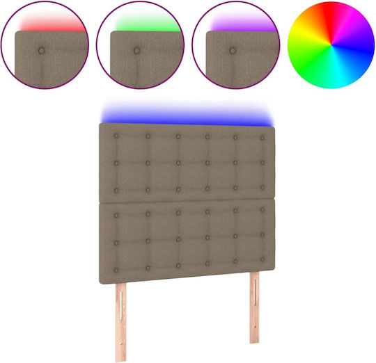 vidaXL Fabric Bed Headboard Taupe 100x128cm
